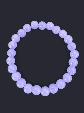 Lavender Glass Bead Bracelet 8mm